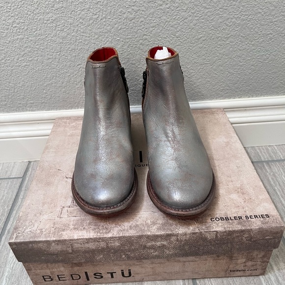 Bed Stu Yurisa Booties in Silver Lux